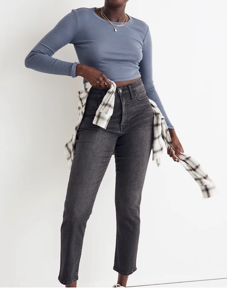 Madewell “The High-Rise Slim Boyjean” Straight Leg Jeans In Richgrove
